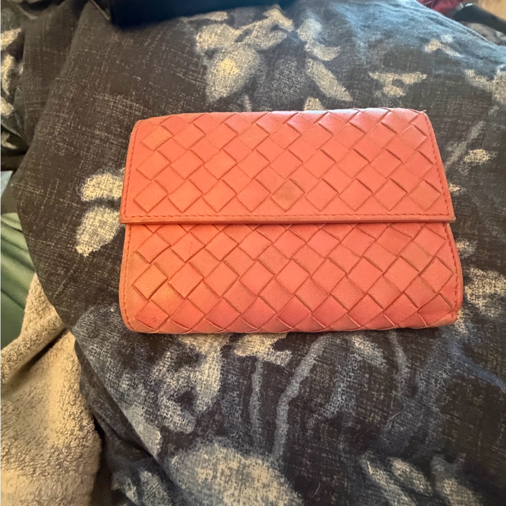 Bottega Veneta Coral Woven Clutch